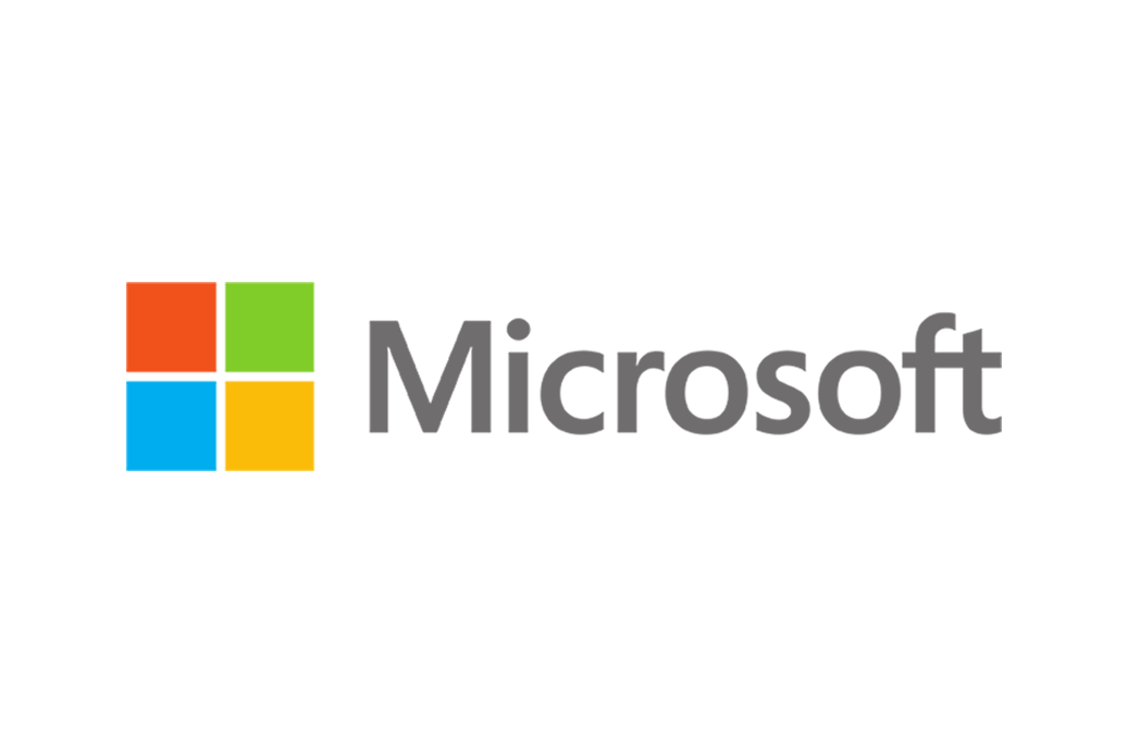 Microsoft logo on white