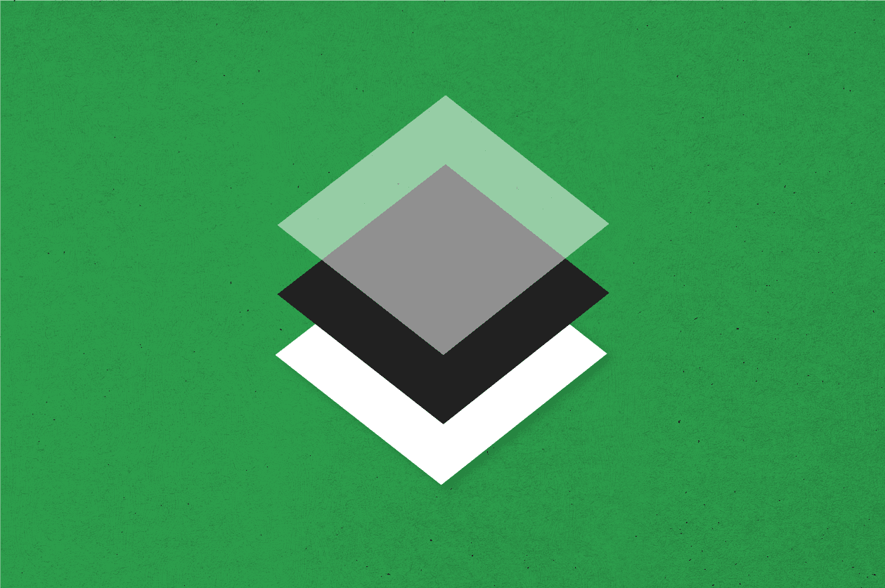 A series of layered squares with transparency. A series of layered squares with transparency.