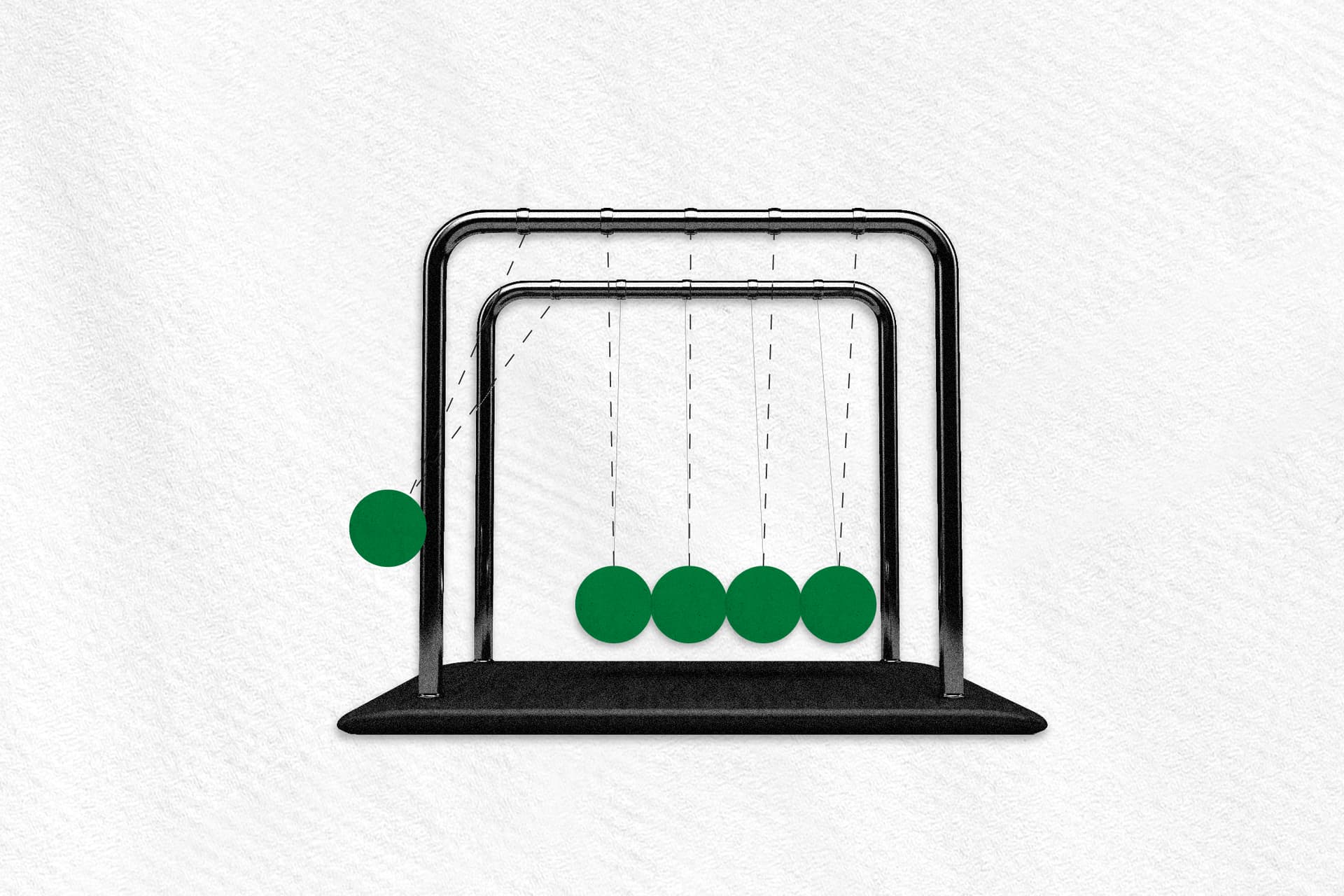 Metal newton's cradle. Metal newton's cradle.