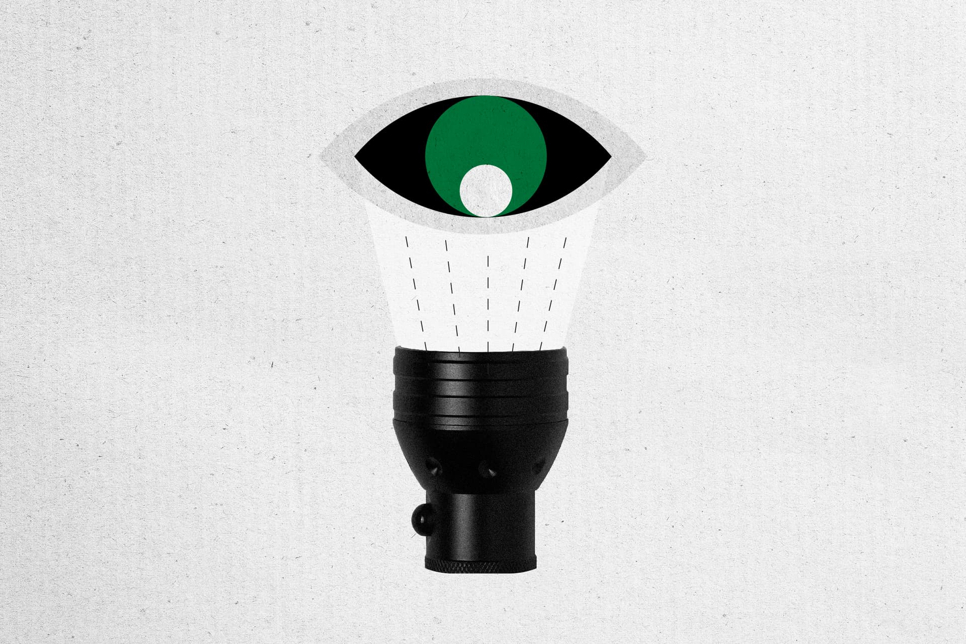 An eye over a torch An eye over a torch